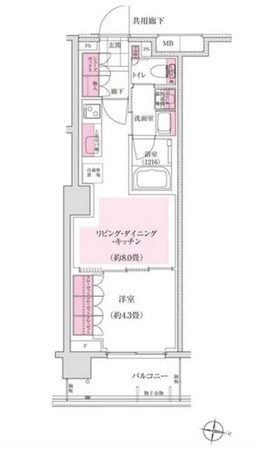 ディームス東陽町の物件間取画像